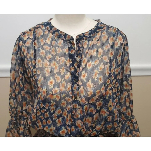 Lovestitch Chiffon Flower Print Dress Ruffled - Picture 5 of 12